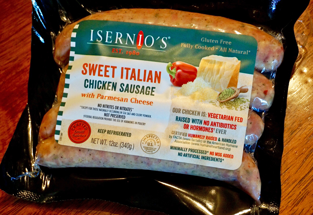 Isernio's fully cooked chicken sausage