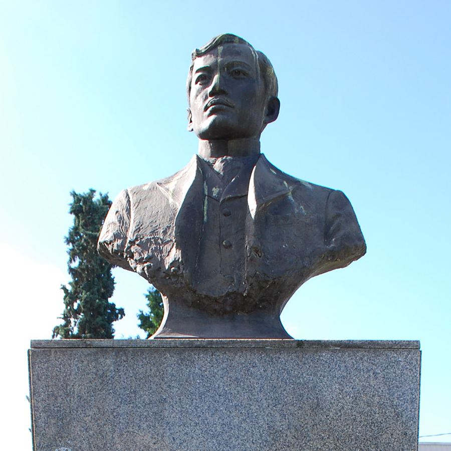 A statue of Dr. Jose Rizal at Rizal Park in Seattle.