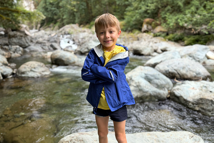Our son Boden on the Twin Falls trail