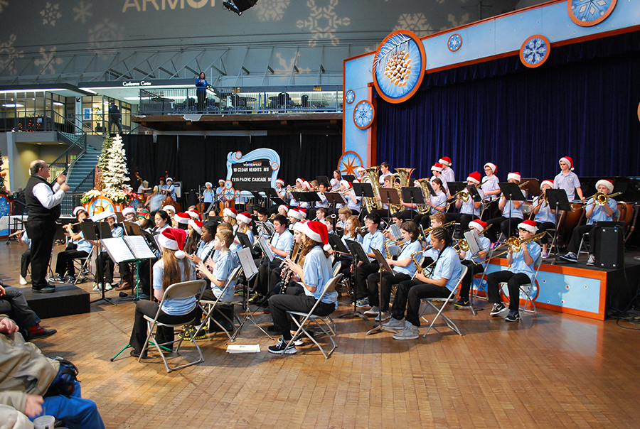 Students perform at seattle center Winterfest