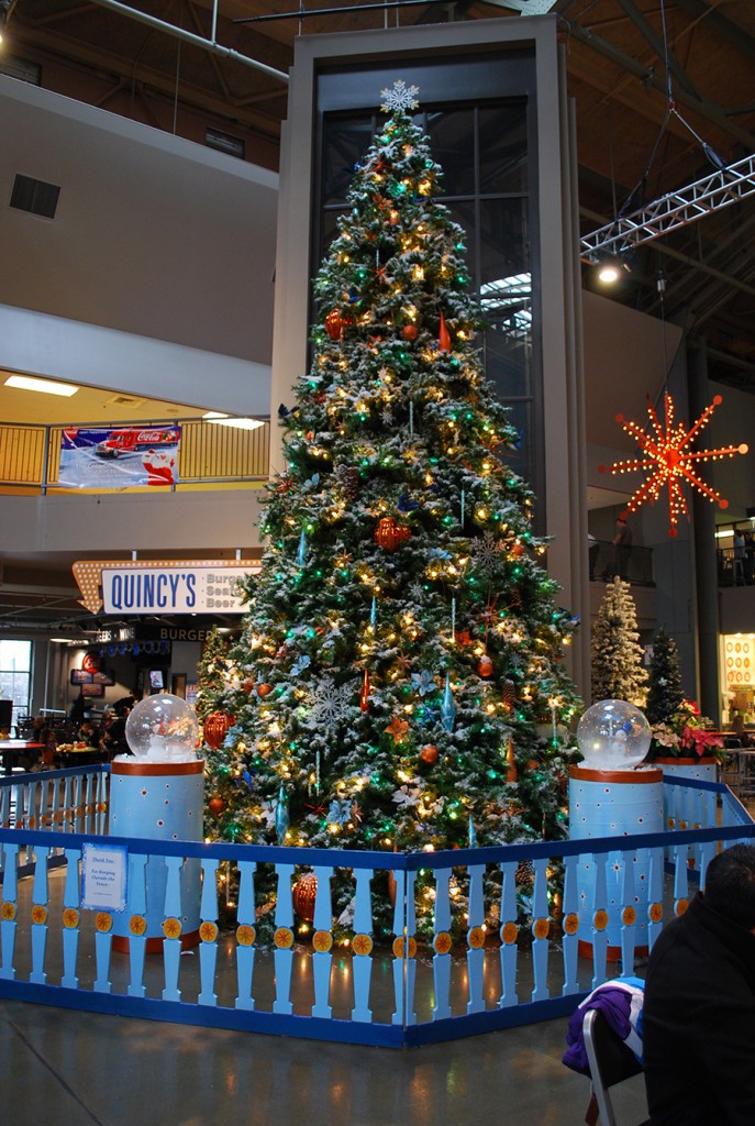 The Christmas tree in the Seattle Center Armory