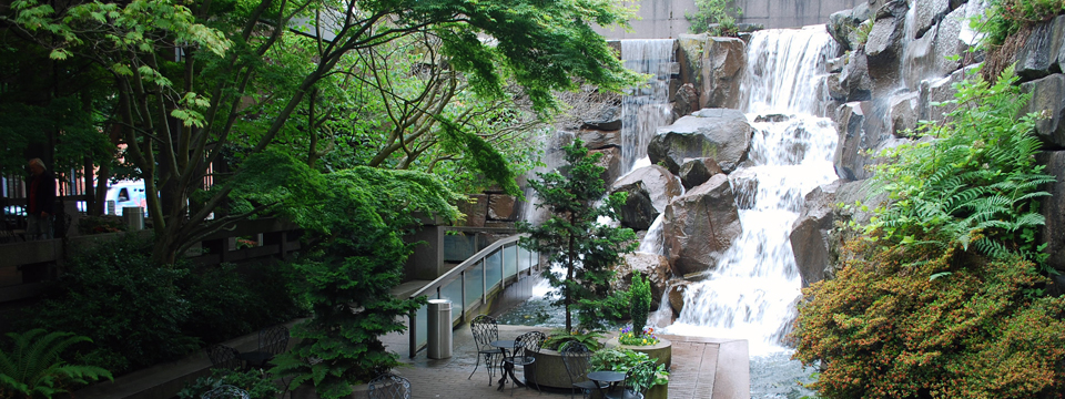 Waterfall Garden Park in Pioneer Square