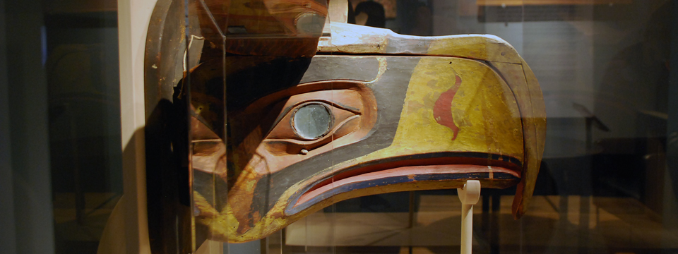 Mask that inspired the Seahawks logo at the Burke Museum.