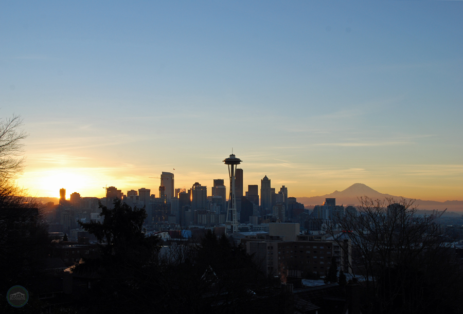 New Year's Day sunrise Seattle