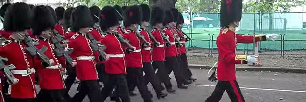 Queen’s Guard Marching from Buckingham Palace