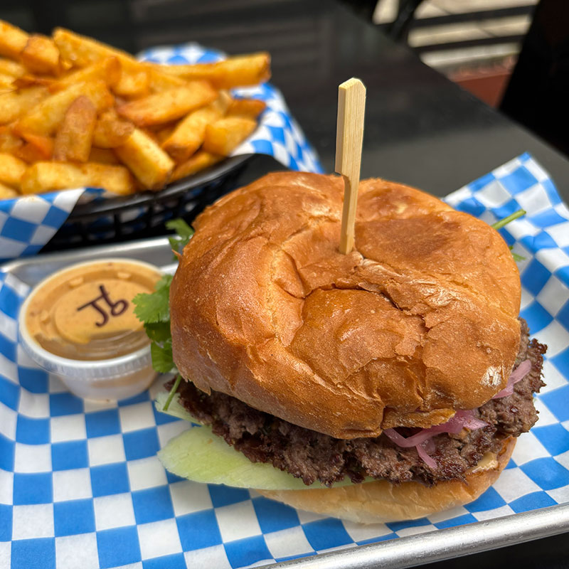 Ox Burger and fries