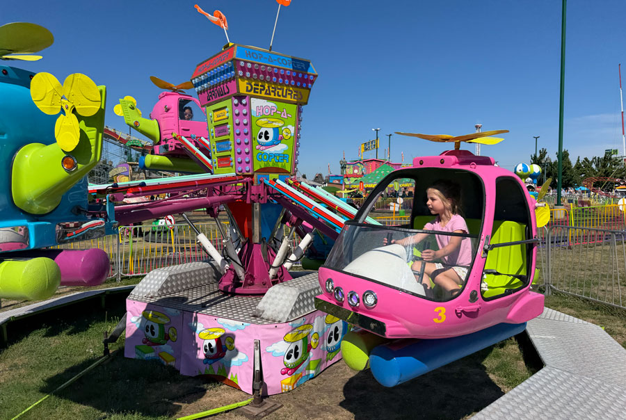Hop-A-Copter ride at the Washington State Fair